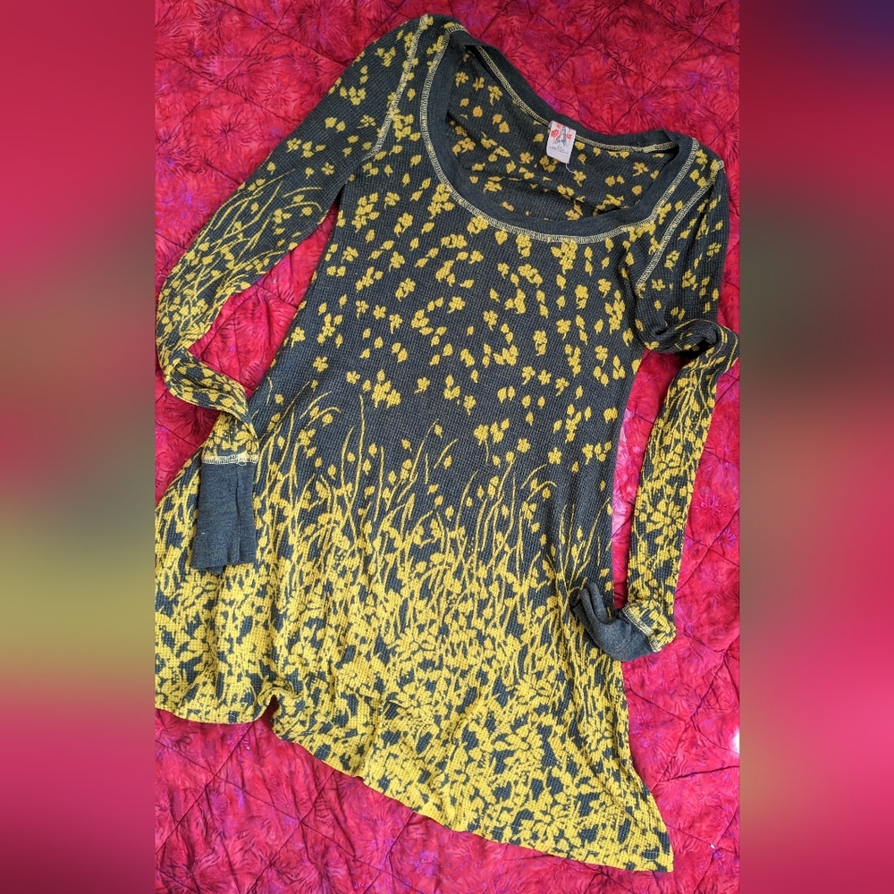 *YARD SALE!* Free People Floral Thermal Shirt